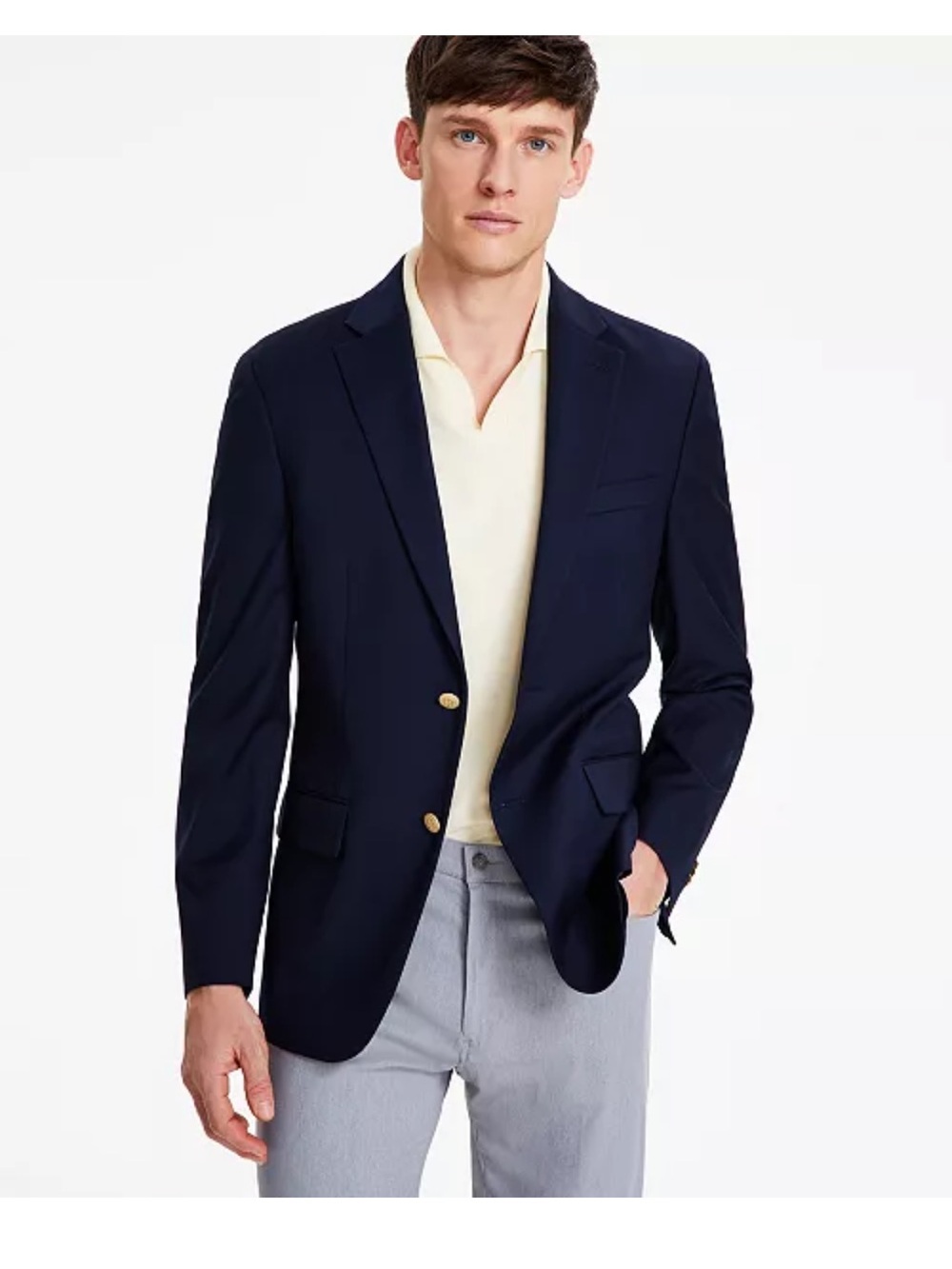 Tommy Hilfiger
Men's Modern-Fit Solid Navy Blazer- size 40R